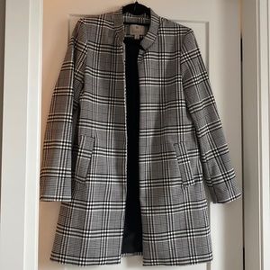 Blazer black and white plaid
